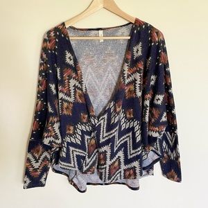 Tyche Womens Tribal Kimono Southwestern Blanket Print Boho Coverup Medium